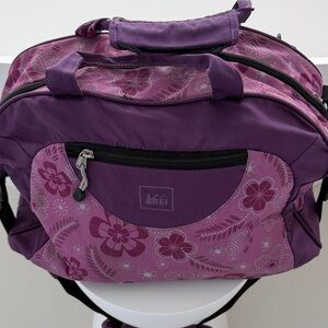 REI Purple Floral Travel Bag